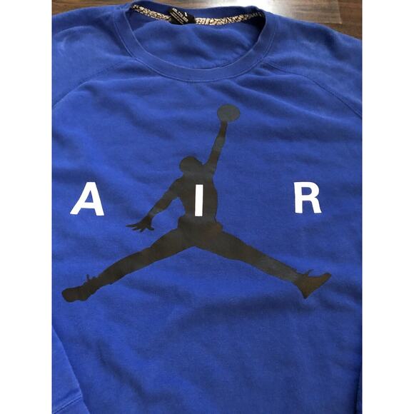 VTG NIKE Air Jordan Jumpman Pullover Mens Sz XXL Royal Blue Crewneck Butter Soft - Picture 2 of 12